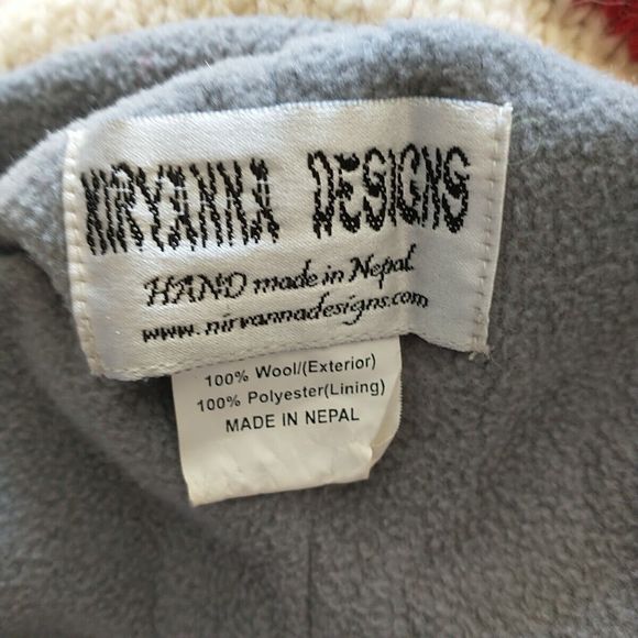 Nirvana Designs Ear Flap Hat Teen Child OS Multicolor Wool Lined Handmade Nepal - Picture 5 of 8